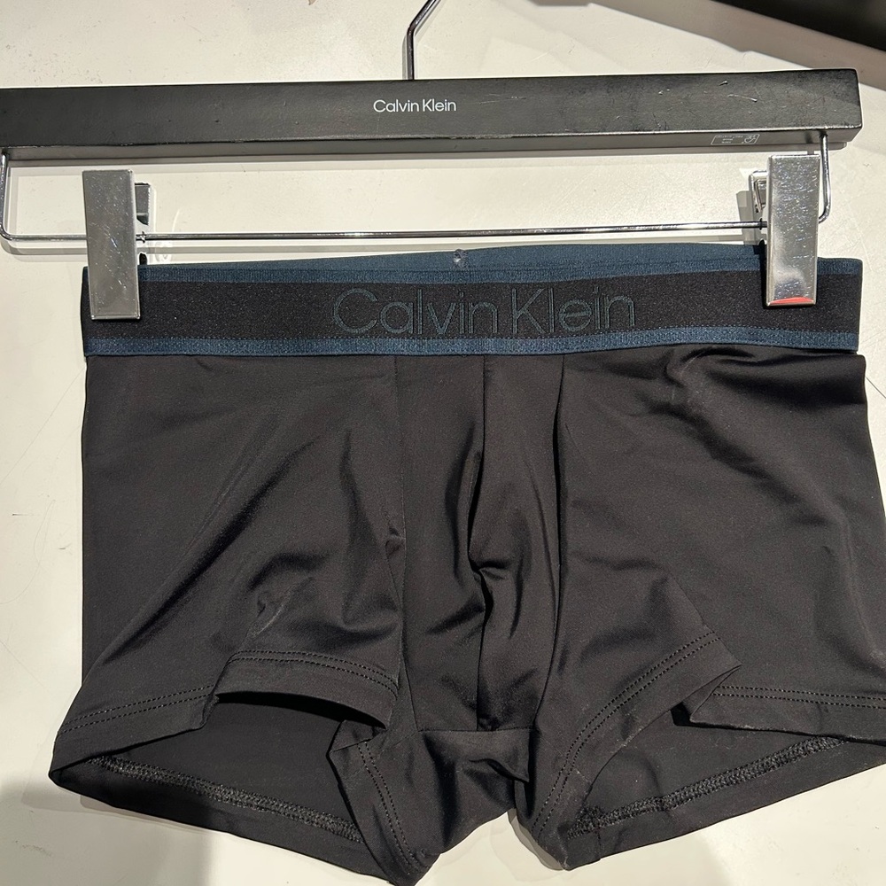 Calvin Klein Microfiber low rise  Trunk - black/blue soft stretch